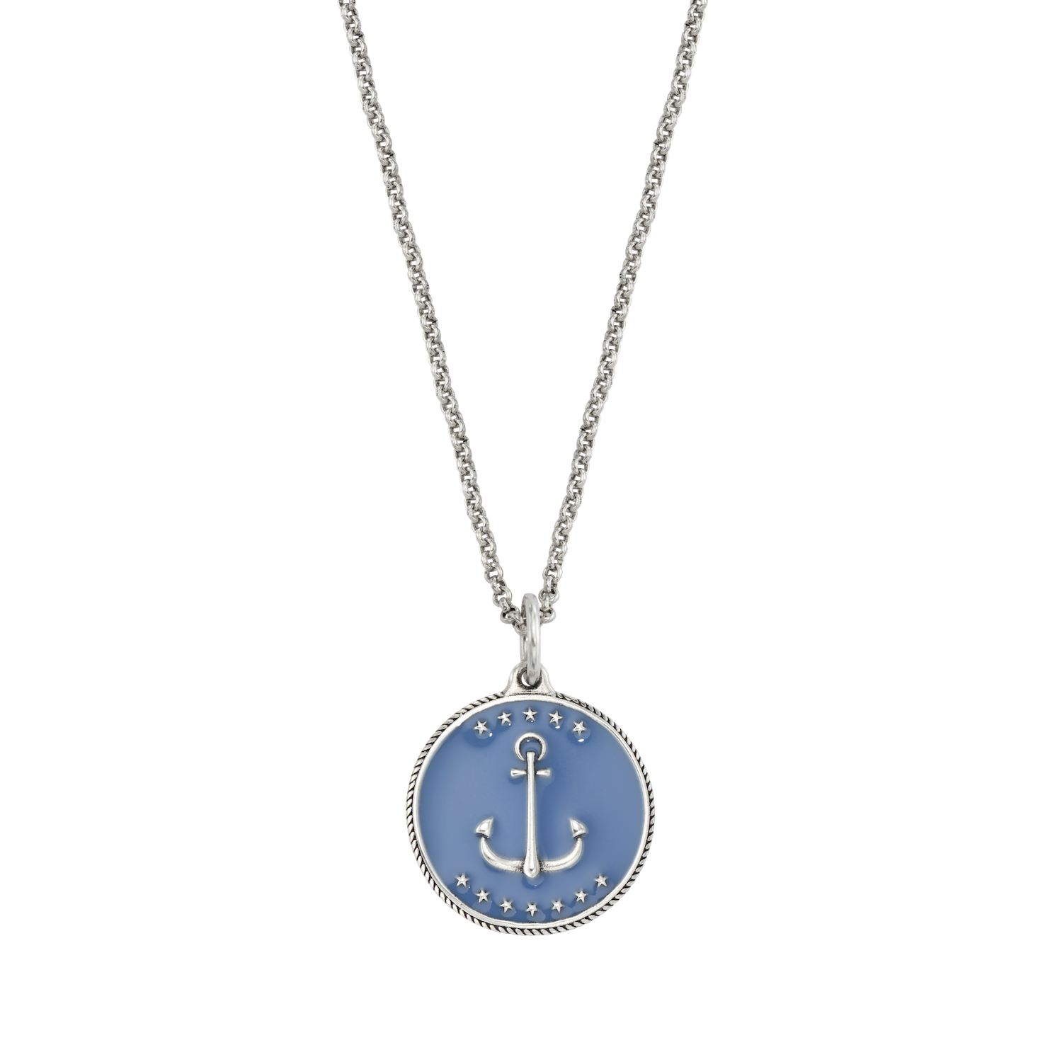 Excellent Preloved Tiffany & Co. Small Anchor Necklace Silver 16