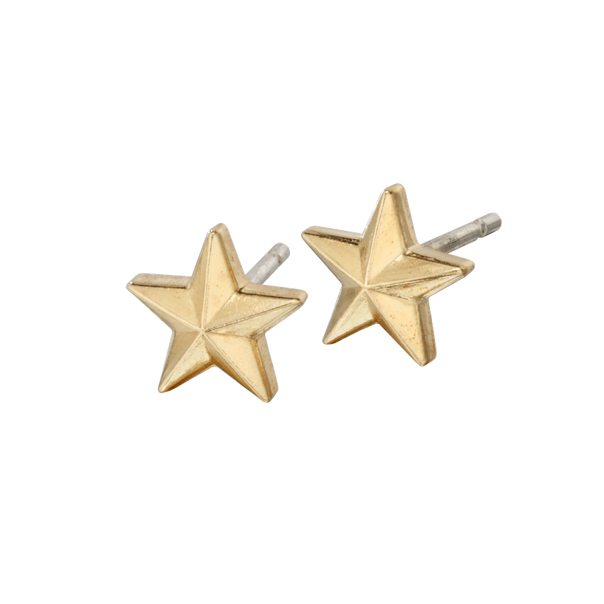 STAR STUD EARRINGS IN 18K GOLD – Roserainstudio